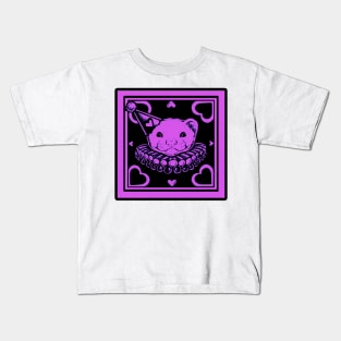 Love Ferret In Purple - Black Outlined Version Kids T-Shirt